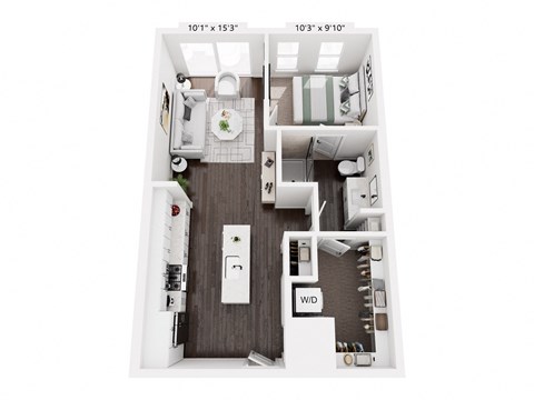 The Beverly by Alta, A2, 1 Bedroom 1 Bathroom - Atlanta